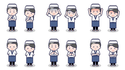 寿司職人の男女 05