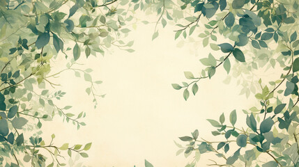 Fototapeta premium Ivy watercolor hand-painted decorative plant elements