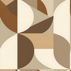Abstract geometric design featuring earthy tones and smooth shapes.