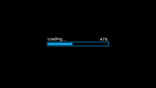 neon glow loading bar illustration