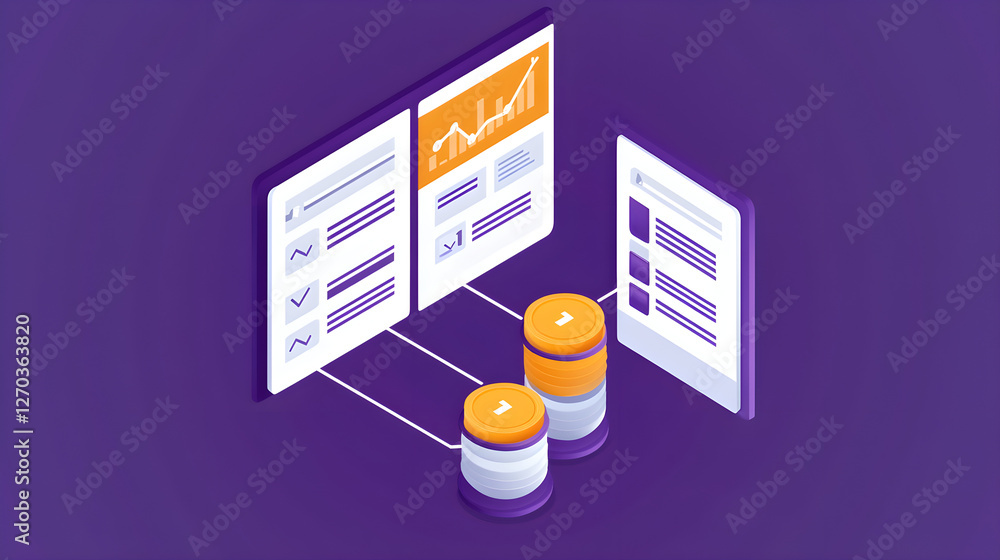 Poster data visualization event insights and analytics digital workspace graphic design modern environment 