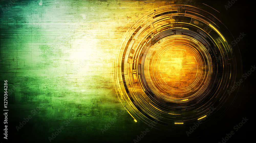 Poster dynamic abstract design digital space graphic art colorful background circular patterns modern aesth