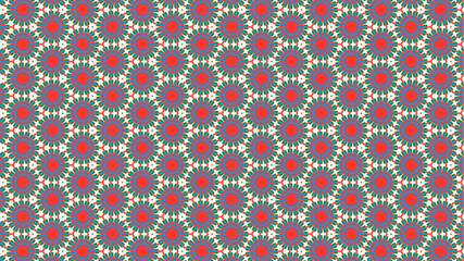 Geometric seamless floral perfect pattern design vector.
