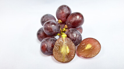 grapes on a white background