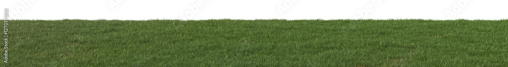 Aufkleber green grass field isolated on transparent background. 3d realistic rendering . png format