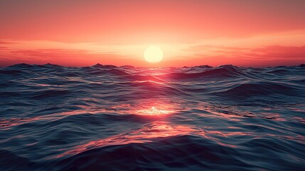 Obraz premium Get lost in the mesmerizing world of vibrant colorful animation with moving waves 