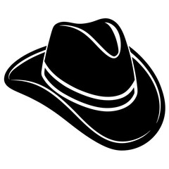 A farmer's hat silhouette vector illustration