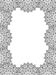 Flower Borders Coloring Book Pages