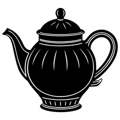 A teapot silhouette vector illustration