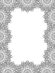 Flower Borders Coloring Book Pages