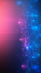 Abstract digital network with vibrant colors