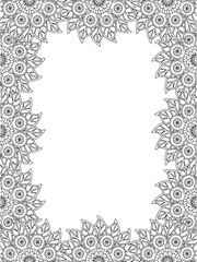 Flower Borders Coloring Book Pages