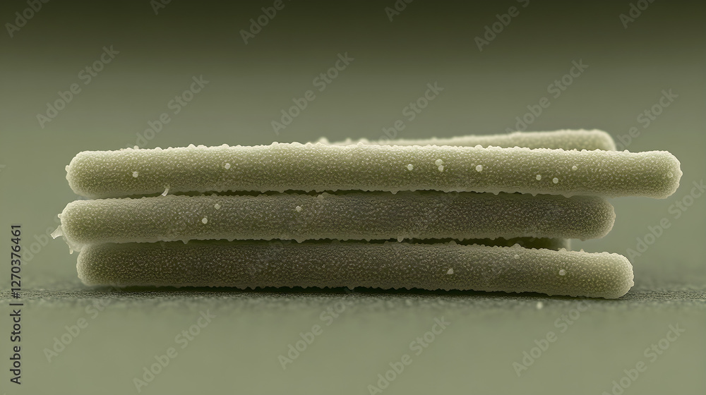 Poster microscopic analysis of bacterial structures laboratory scientific image controlled environment clos