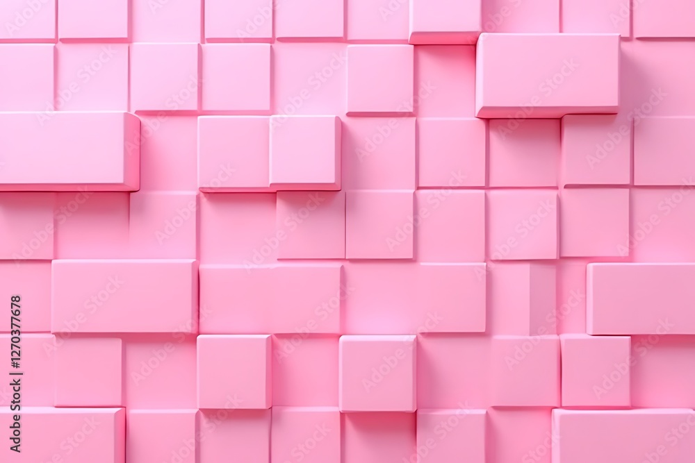 Poster a textured, pink, abstract background composed of interlocking squares and rectangular blocks