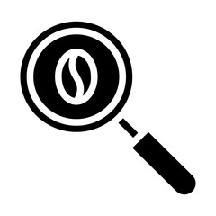 coffee search Solid icon