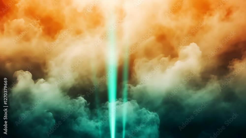 Aufkleber genesis light digital art with ethereal atmosphere depicting creation theme emphasizing warm tones a