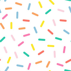 Simple Sprinkle Pattern. Multicolored confetti background. Funny childish vector decoration. Vector Illustration in scandinavian style.