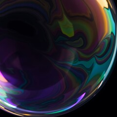 Vibrant Soap Bubble Reflection