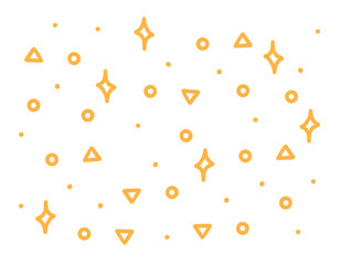  Gold yellow Abstract shapes, transparent background