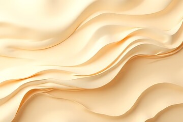 Obraz premium Cream-colored silk fabric drapes in gentle waves creating an abstract background.