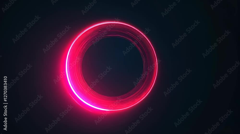 Poster futuristic cyberpunk loading bar animation with neon glitch effect on dark background in vibrant col