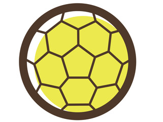 Fototapeta premium ンプルなハンドボールのアイコン／ベクターイラスト素材（背景透明）