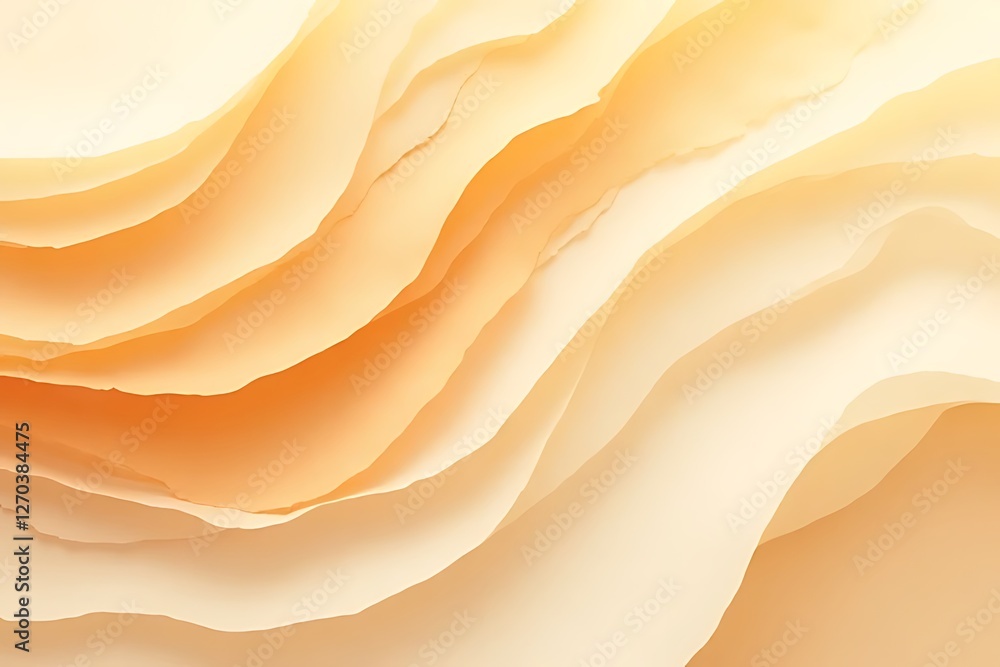 Poster Layers of soft, golden hues create a serene and flowing abstract pattern.