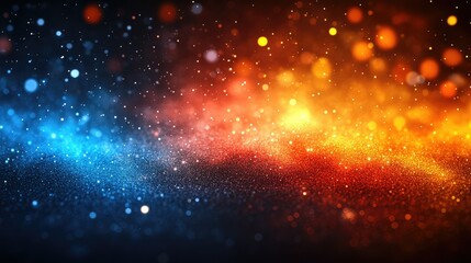 Obraz premium Abstract Blue And Orange Glitter Sparkle Background