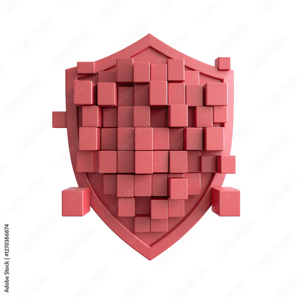 Poster data security concept. digital shield symbolizing security and protection in the technology realm.