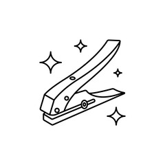 Adjustable Hole Puncher Outline Icon The hole position can be adjusted.