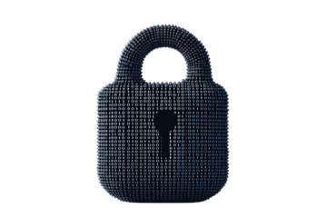 Data security concept. Stylish digital padlock showcasing security and innovation in a modern design.