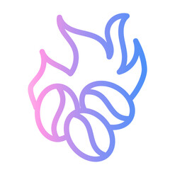 coffee roasting Line Gradient Icon
