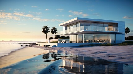 Fototapeta premium bay house by water