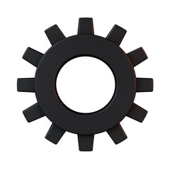 Fototapeta premium Trade growth concept. A sleek black gear symbolizing precision and engineering in modern industry.