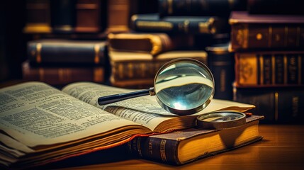 books magnifier magnifying glass