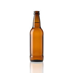 beer bottle mockup isolated on white