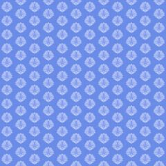 Elegant blue damask-inspired floral pattern with a sophisticated repetitive ornamental design. Perfect for wallpapers, textiles, luxury branding, and decorative elements.