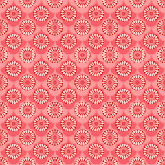 Seamless ornamental pattern in pink tones featuring repetitive floral elements with a vintage touch. Perfect for textiles, wallpapers, fashion, and decorative projects.