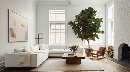 Fototapeta premium height living room plants