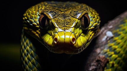 Obraz premium head tree snake