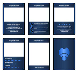 games bundle card border with classic theme and navy blue color, for in-game materials and trading cards