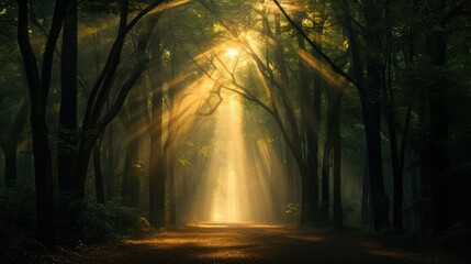 Obraz premium trees infinite light