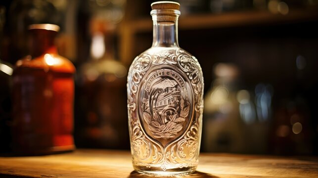 intricate flip top bottle