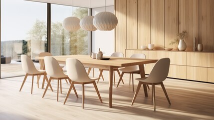Fototapeta premium chairs light wood
