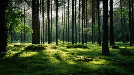 Fototapeta premium nature green pines