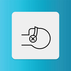 Sleep Apnea icon.  Editable stroke. Vector illustration	
