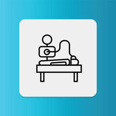 Ventilator Machine icon.  Editable stroke. Vector illustration	
