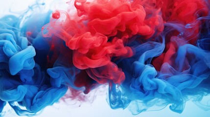 Fototapeta premium sky red and blue smoke