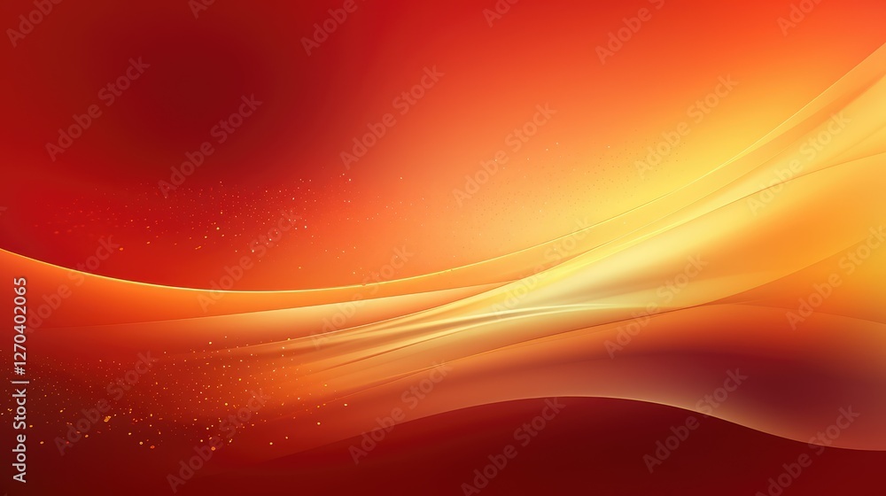 Wall mural blend red and gold background