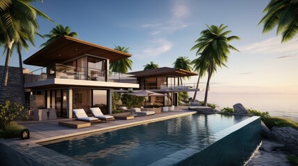 Fototapeta premium ocean house panorama